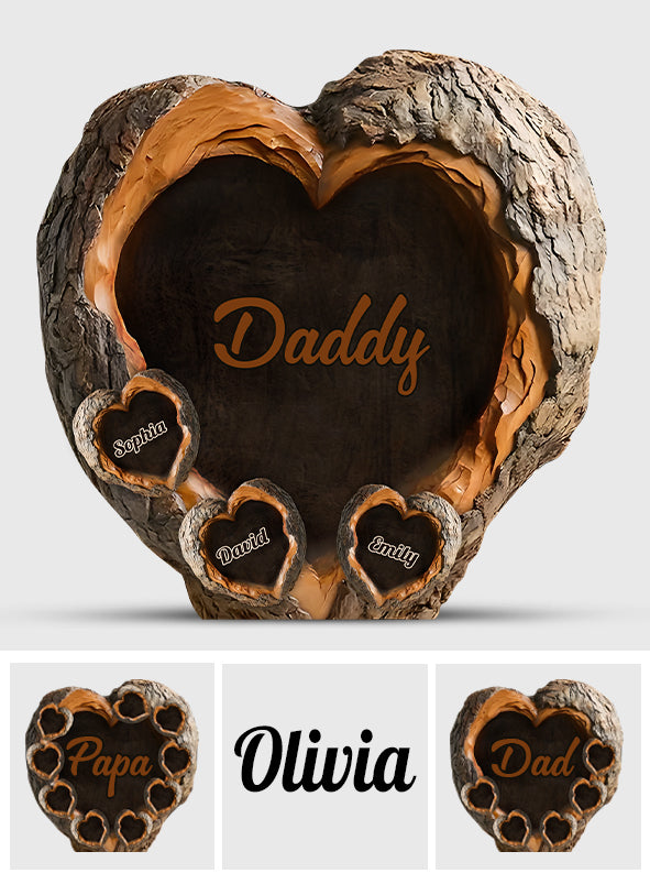 Daddy's Sweethearts - Personalisierte, individuell geformte Acrylplakette für Väter