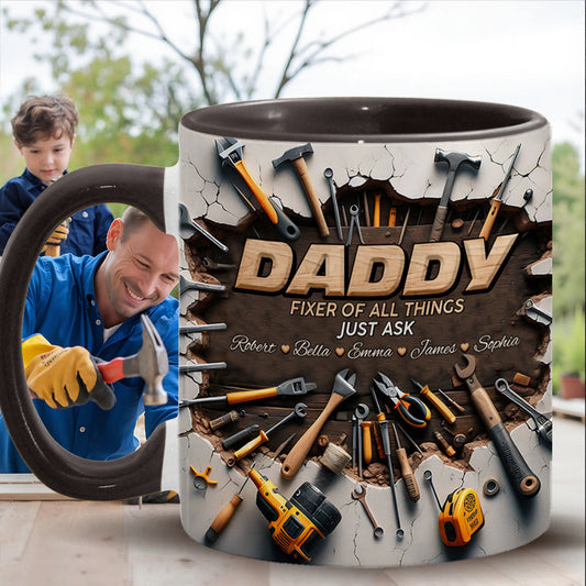 Bester Papa aller Zeiten - Personalisierte Tasse mit Vater-Akzent
