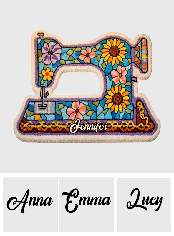 Cool Sewing Machine - Personalized Sewing Shaped Doormat/ Rug