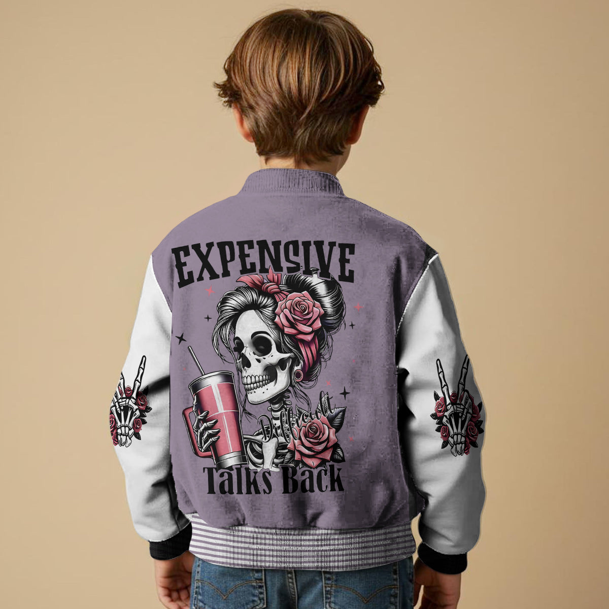 Cool Skull - Personalized Skull Varsity Jacket