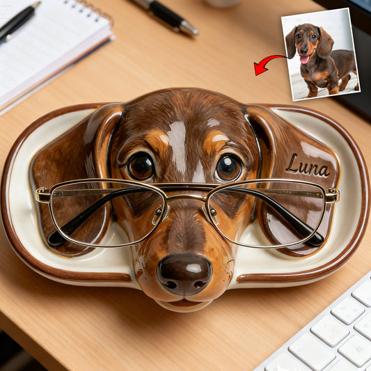 Dog Eyeglasses Holder - Personalized Dog Catch-All Tray
