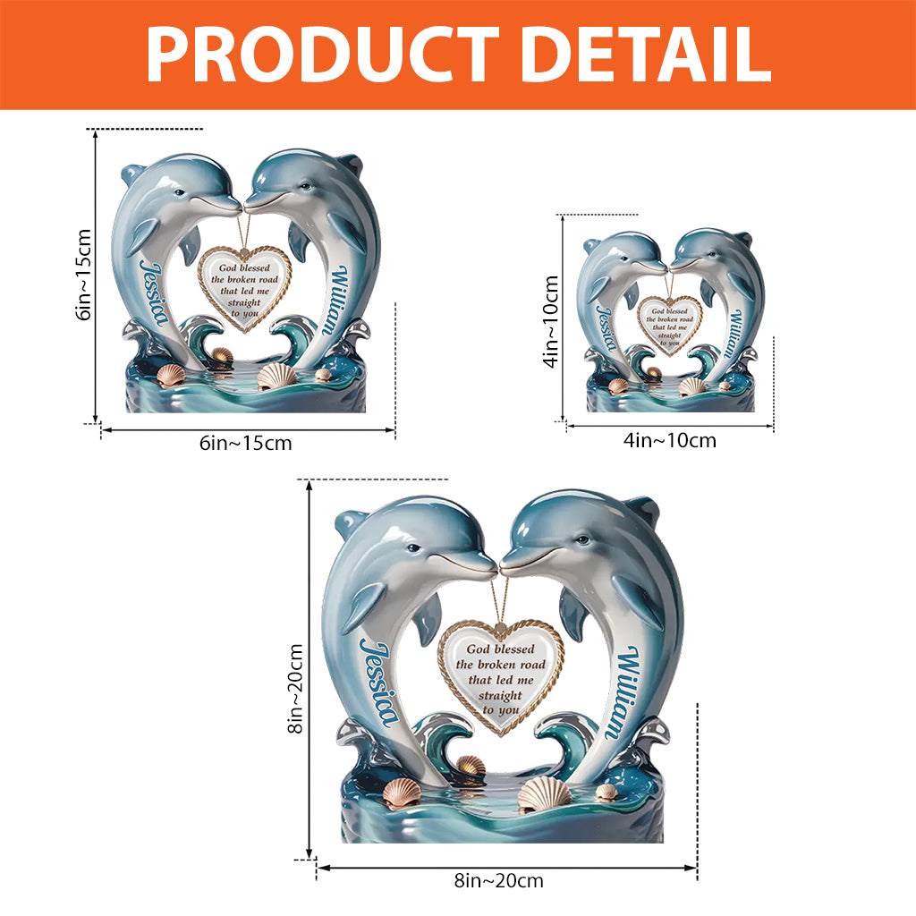 Von Herz zu Herz, für immer – Personalisierte Acrylplakette in individueller Form für Paare