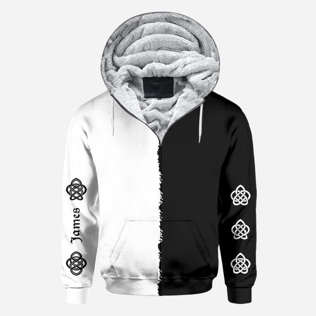 Schwarz & Weiß Wolf - Personalisierte Wolf All Over Shirt