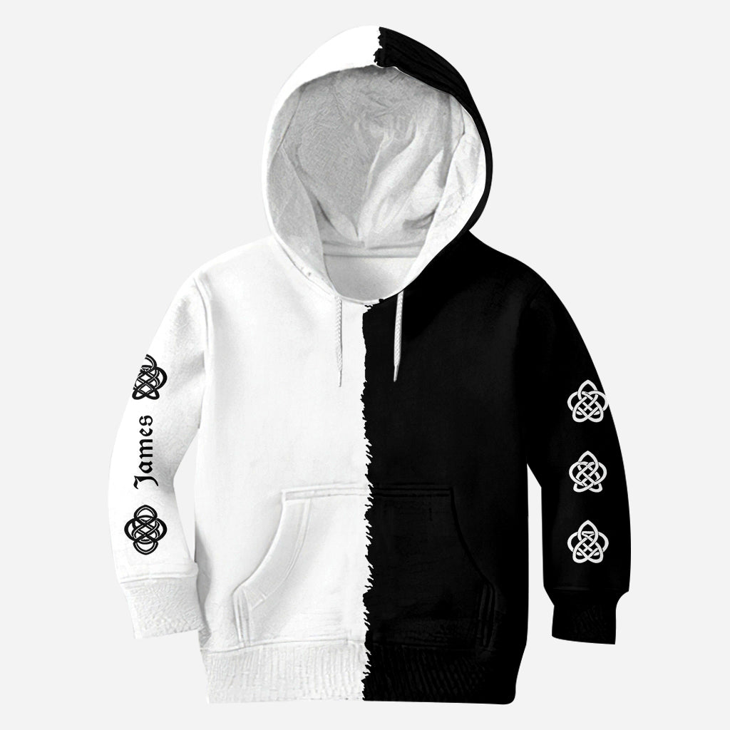 Schwarz & Weiß Wolf - Personalisierte Wolf All Over Shirt