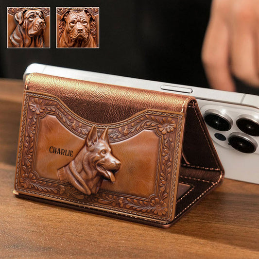 Starker Hund – Personalisierte Magsafe-Geldbörse für Hunde