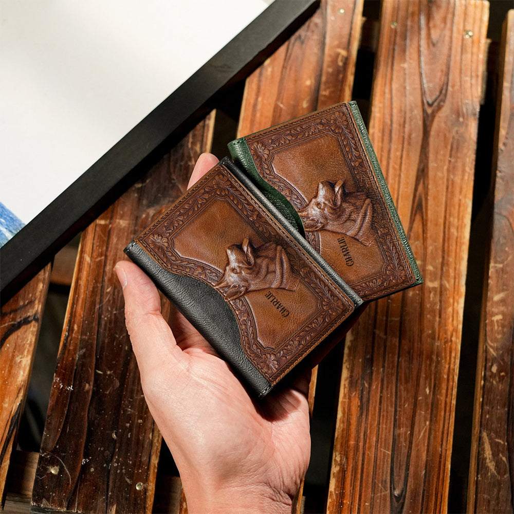 Starker Hund – Personalisierte Magsafe-Geldbörse für Hunde