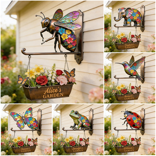 Willkommen im Garten - Personalisierte Holz-Wandmontage-Schild