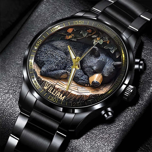 Schwarzbär - Personalisierte Jagd-Handuhr