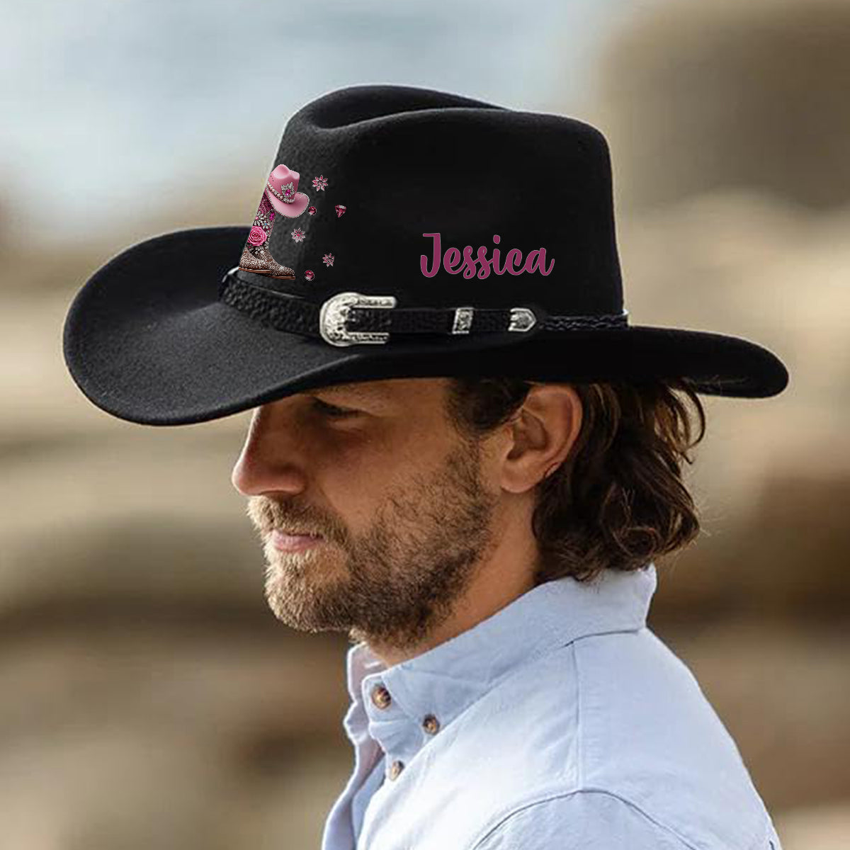 Cowgirl Stay Wild - Personalized Cowgirl Wide Brim Cowboy Hat