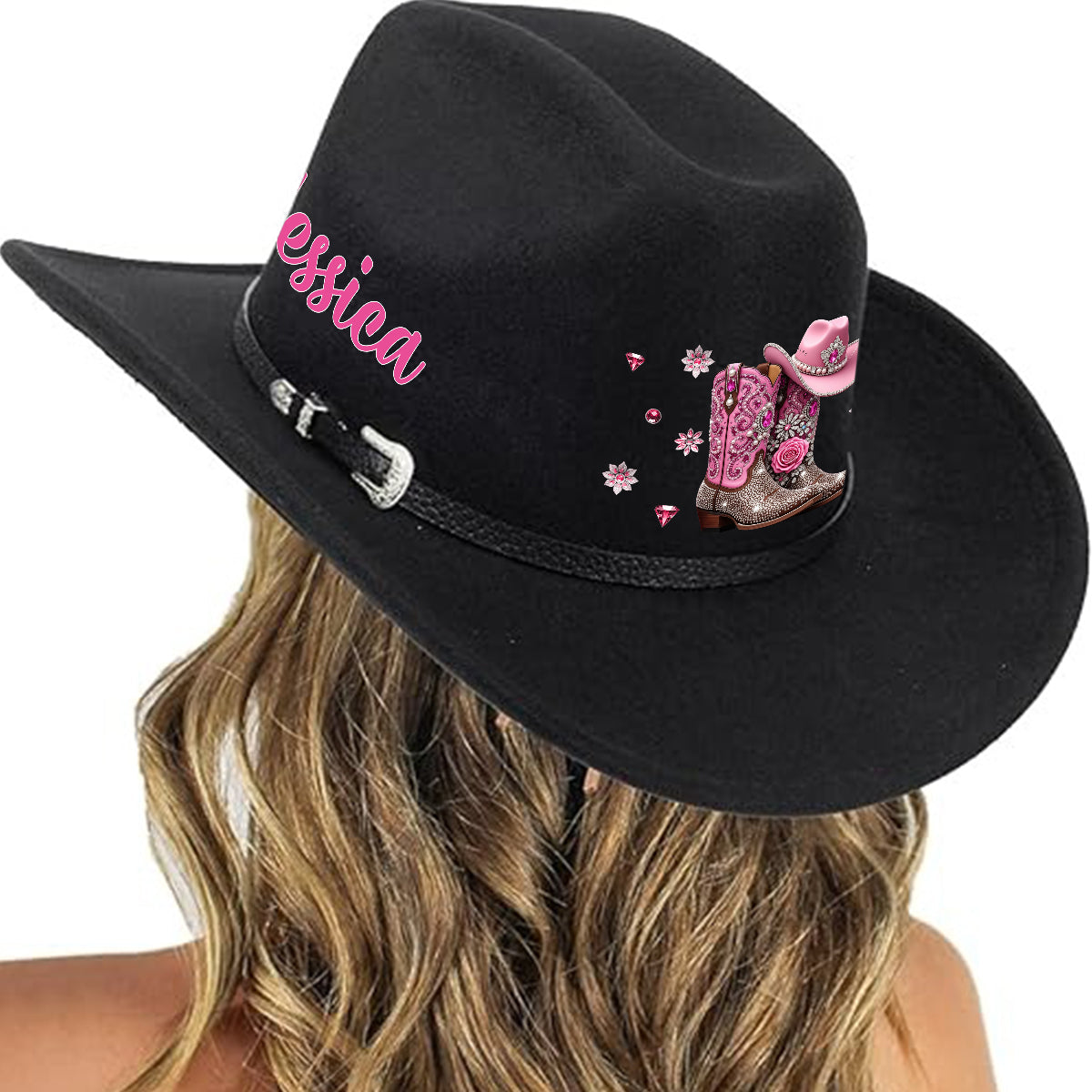 Cowgirl Stay Wild - Personalized Cowgirl Wide Brim Cowboy Hat