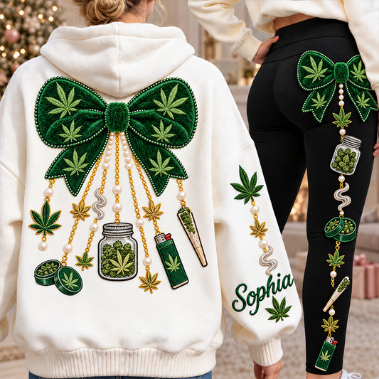 Merry Christmas - Personalized Weed Hoodie and Leggings