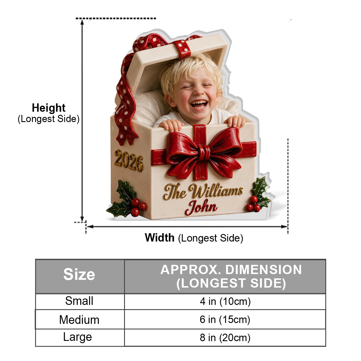 Christmas Decor - Personalized Kid 3D Plaque