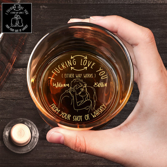 Ich liebe dich – Personalisiertes Whiskyglas für Paare mit Gravur