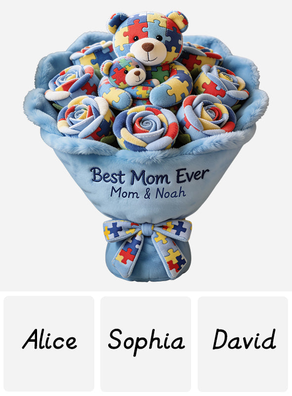 Strong Mama – Personalisiertes Kissen in Form eines Kunstfells zur Sensibilisierung für Autismus