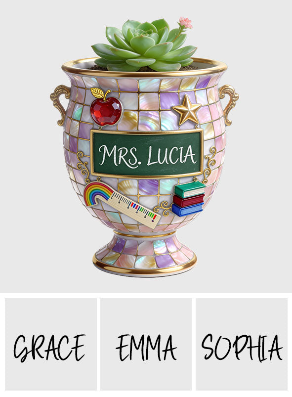 Teacher Gifts - Personalized Teacher Acrylic Pot