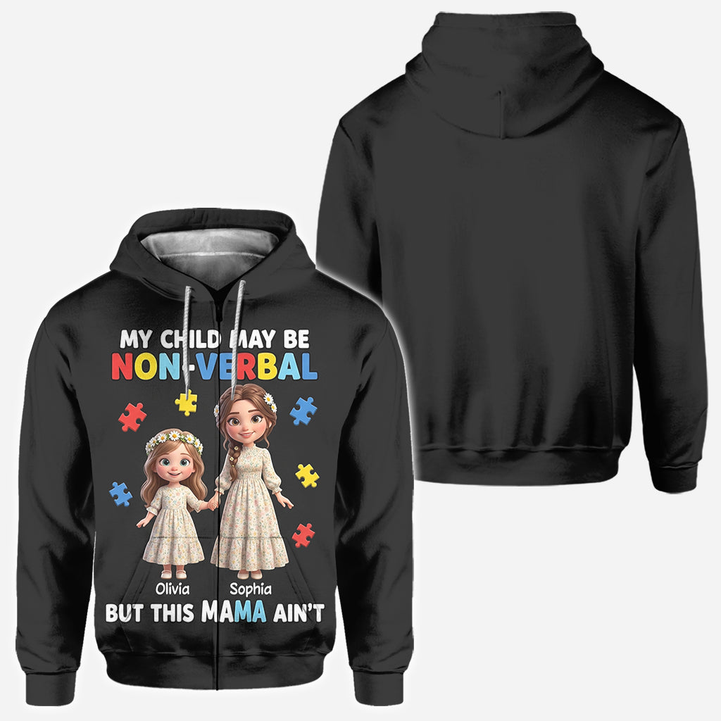 Stolze Autismus-Mama – Personalisiertes T-Shirt zur Sensibilisierung für Autismus