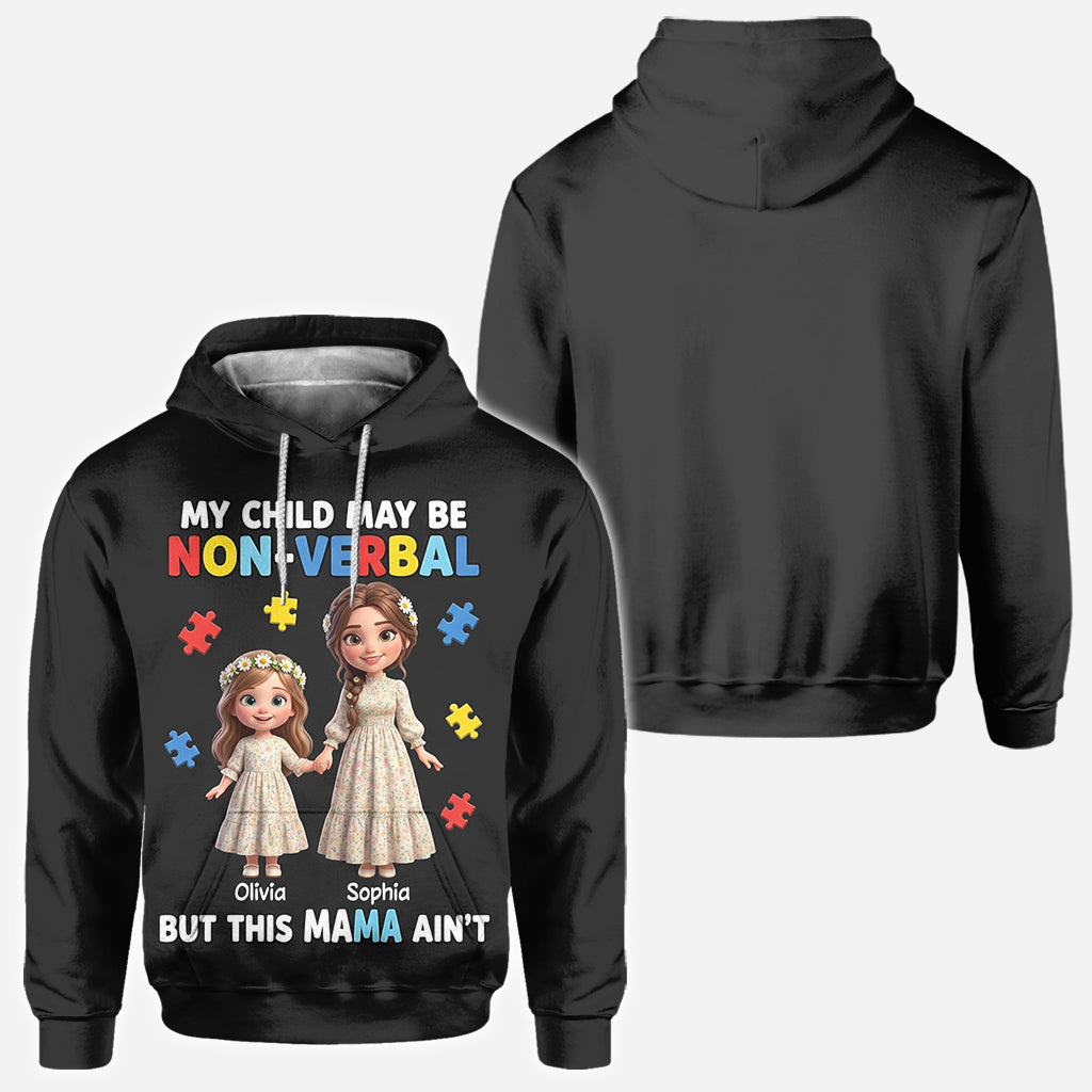 Stolze Autismus-Mama – Personalisiertes T-Shirt zur Sensibilisierung für Autismus