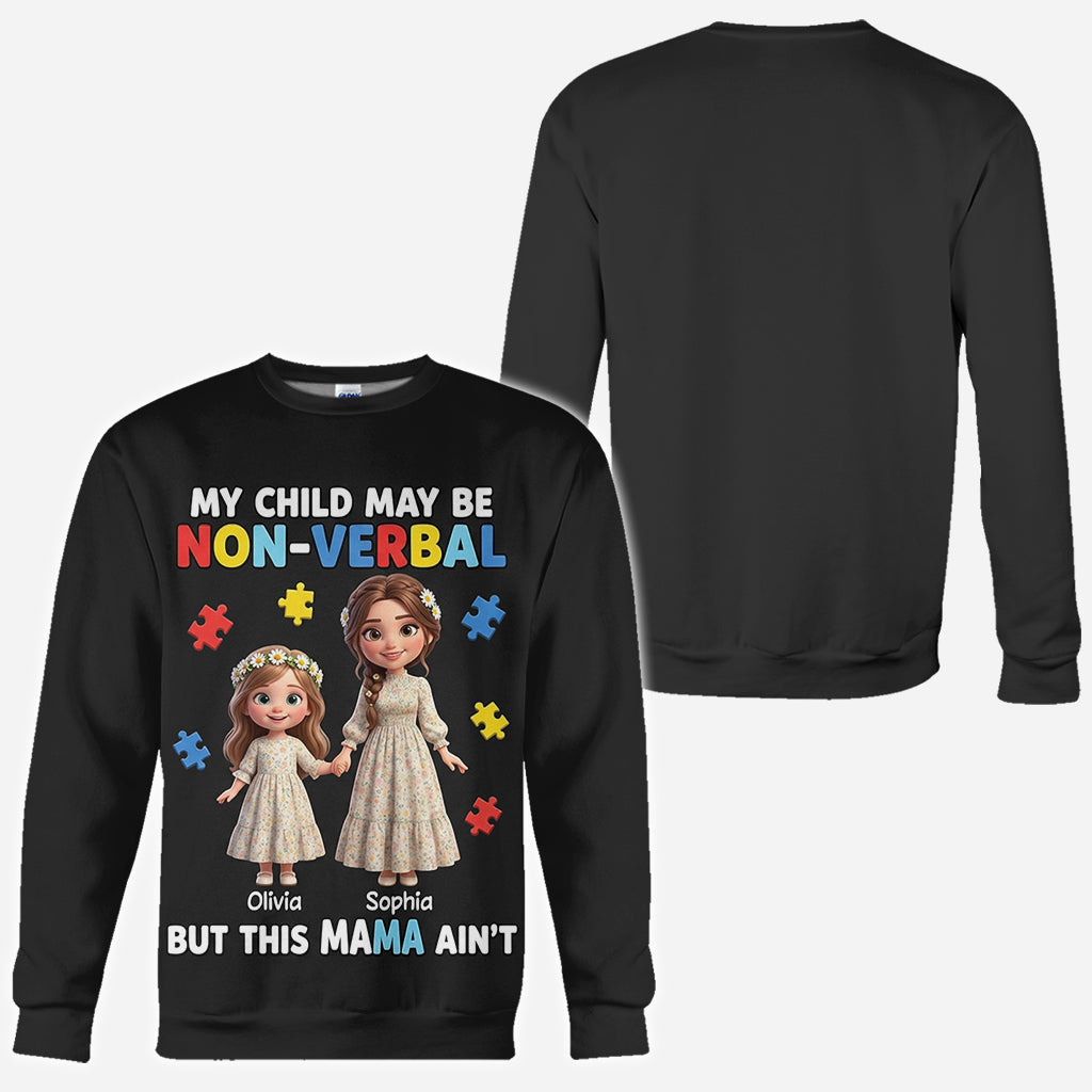 Stolze Autismus-Mama – Personalisiertes T-Shirt zur Sensibilisierung für Autismus