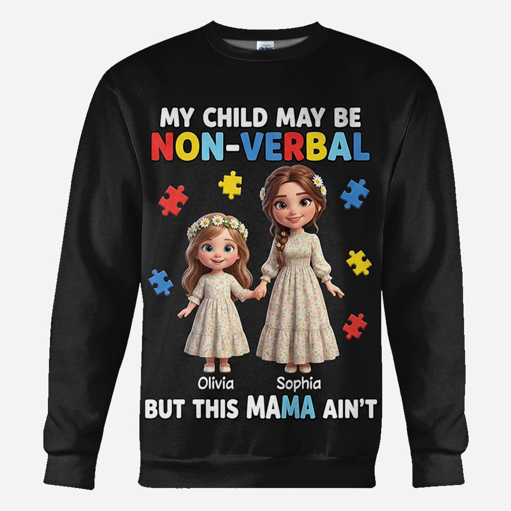 Stolze Autismus-Mama – Personalisiertes T-Shirt zur Sensibilisierung für Autismus