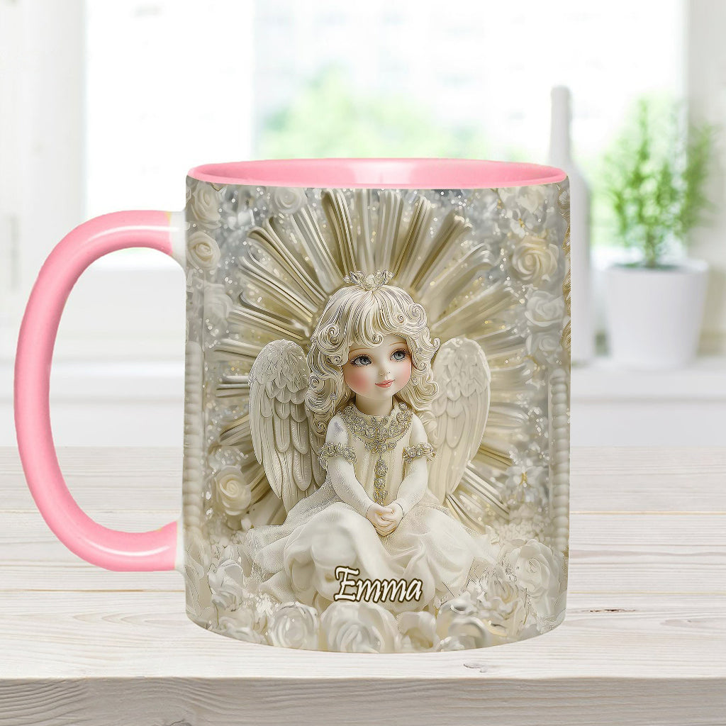Wunderschöner Engel – personalisierte Tasse mit christlichem Akzent