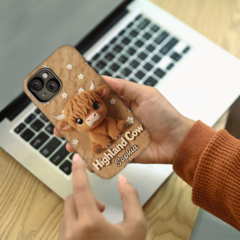 Just A Girl Who Loves Highland Cows - Personalized Highland Cow Full Print Phone Case