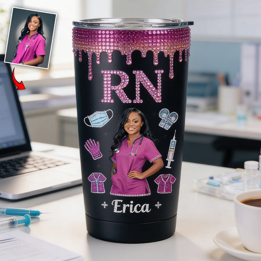 Personalisierbares Foto-Geschenk für Krankenschwestern - Individueller Tumbler