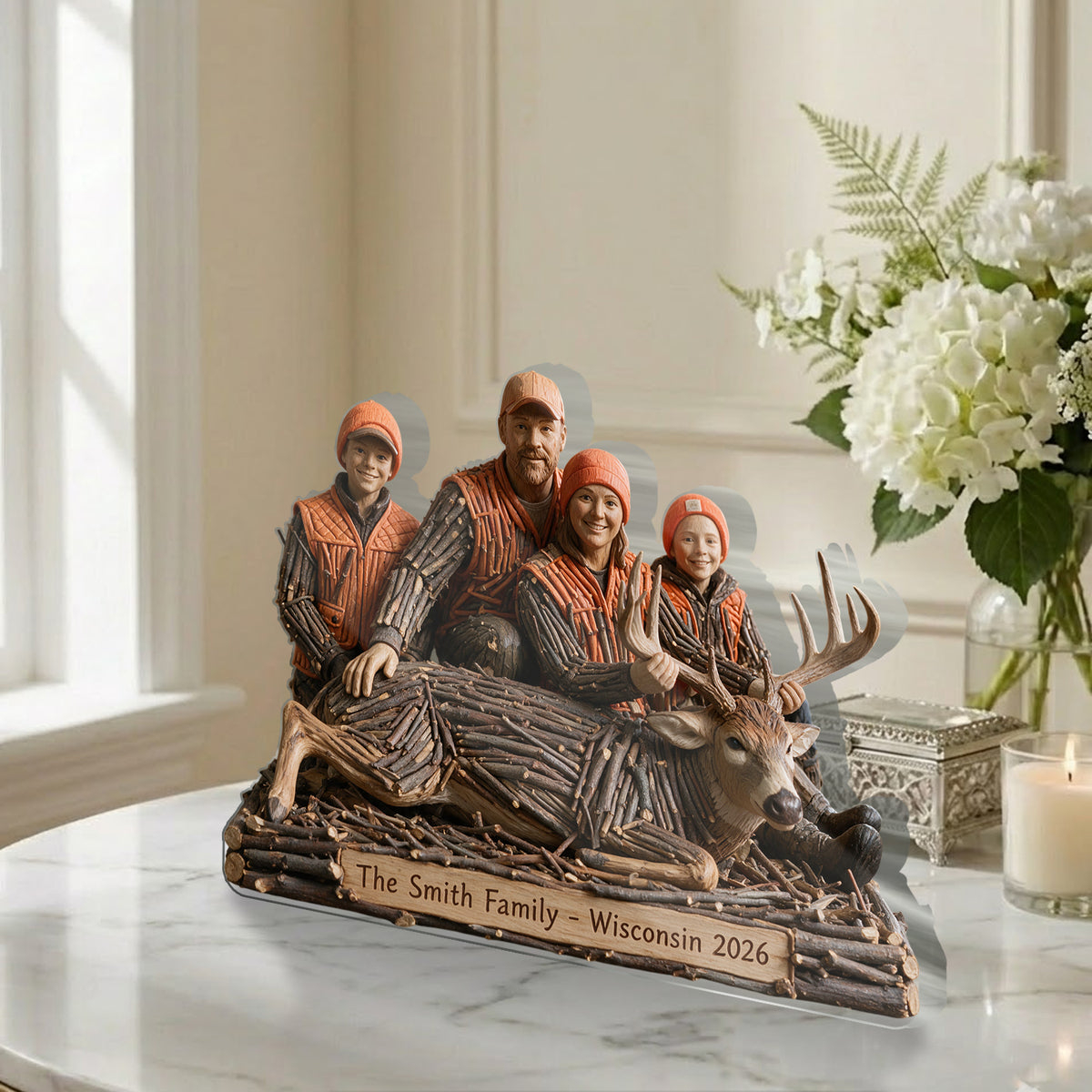 Deer Hunter - Personalized Hunting 2-Side Printed Acrylic Plaque