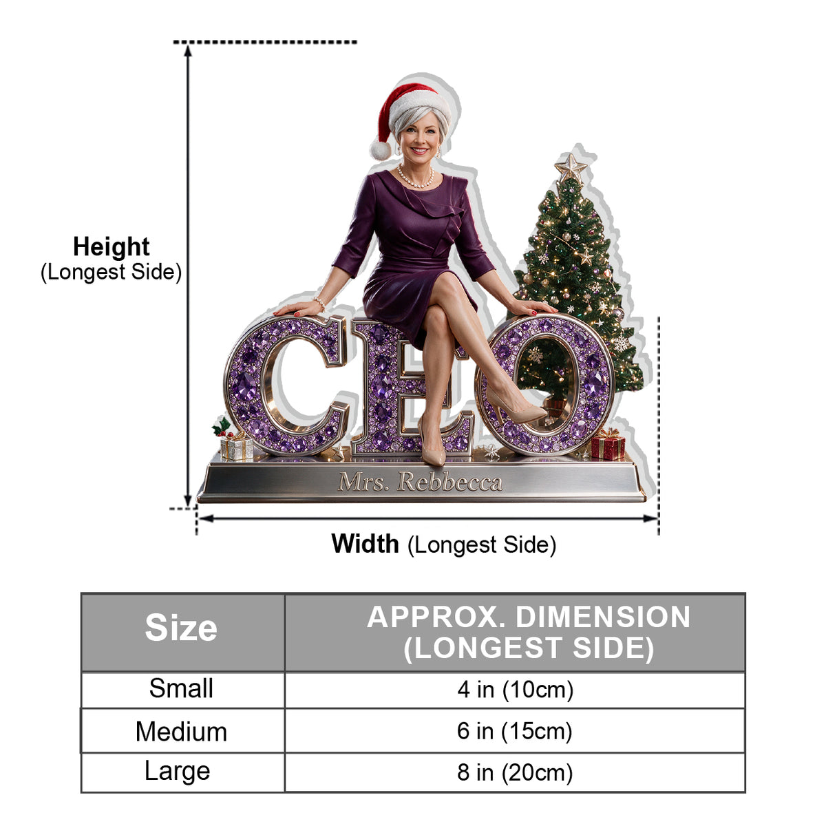 Christmas Gift For Co-worker - Personalized Colleague 3D Plaque