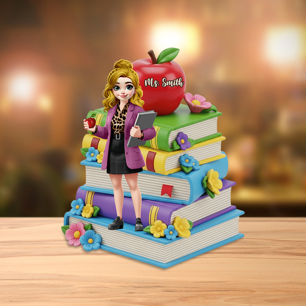 Liebe zum Lehrerberuf – Personalisierte Acrylplakette in individueller Lehrerform