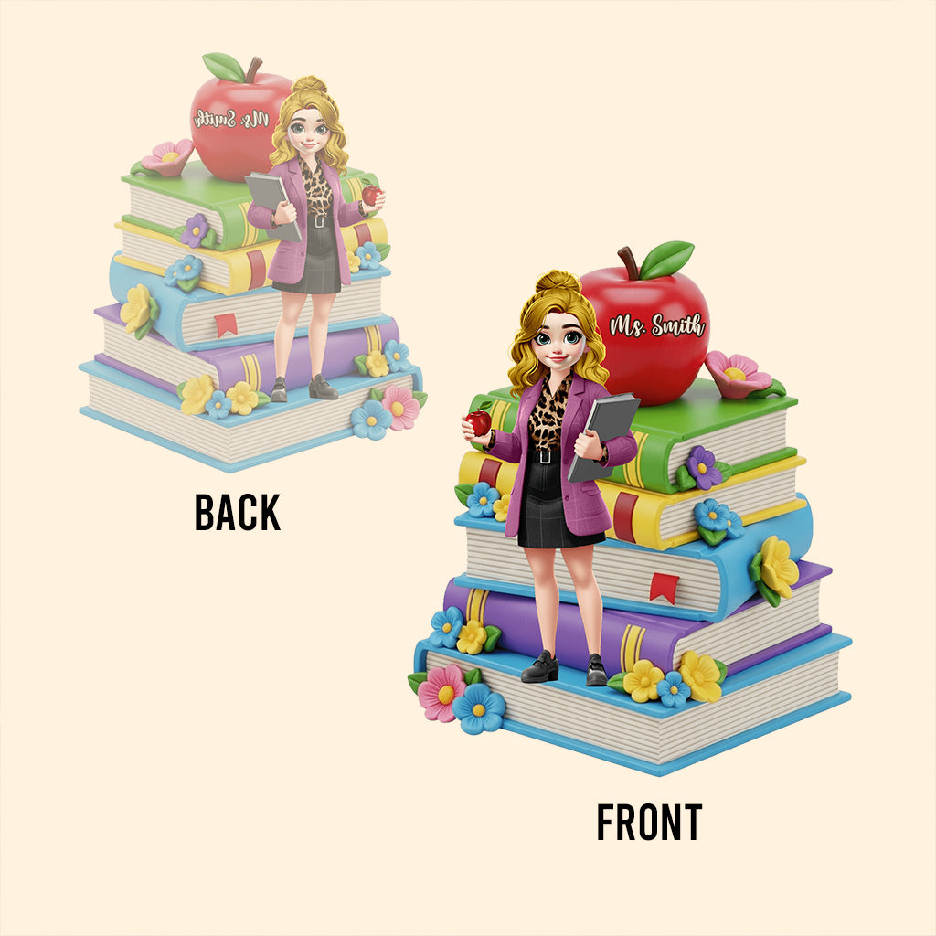 Liebe zum Lehrerberuf – Personalisierte Acrylplakette in individueller Lehrerform