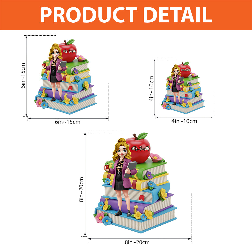 Liebe zum Lehrerberuf – Personalisierte Acrylplakette in individueller Lehrerform