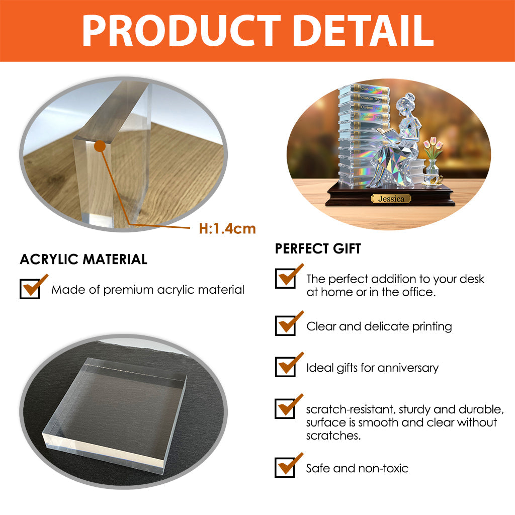 Das perfekte Geschenk für Bücherliebhaber – personalisierte Acrylplakette in Buchform