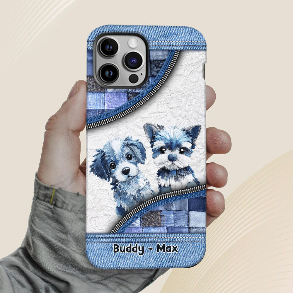Niedliche Hunde – Personalisierte Handyhülle mit Hunde-Vollbilddruck