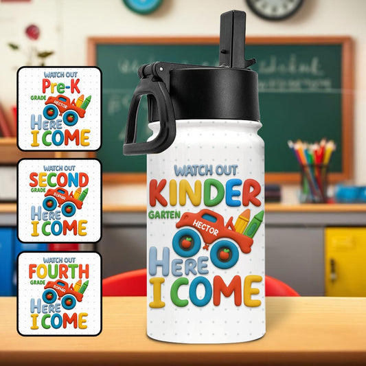 Achtung, Kindergarten, ich komme! - Personalisierte Kinder-Trinkflasche