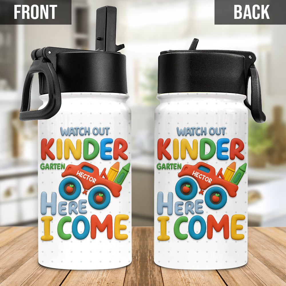 Achtung, Kindergarten, ich komme! - Personalisierte Kinder-Trinkflasche
