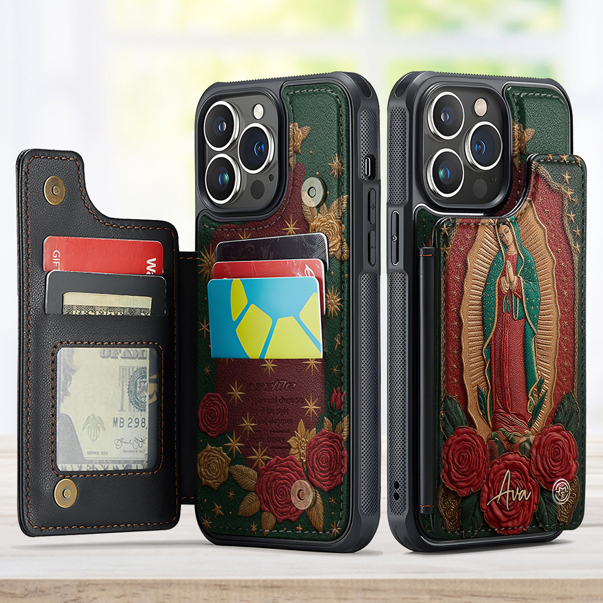 Our Lady Of Guadalupe - Personalized Christian Fully Printed Wallet Phone Case