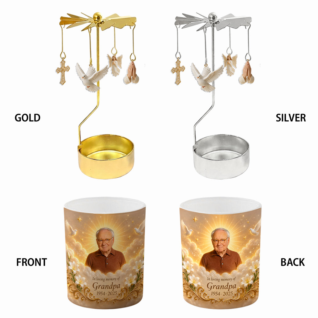In Loving Memory - Personalized Memorial Spinning Candle Holder