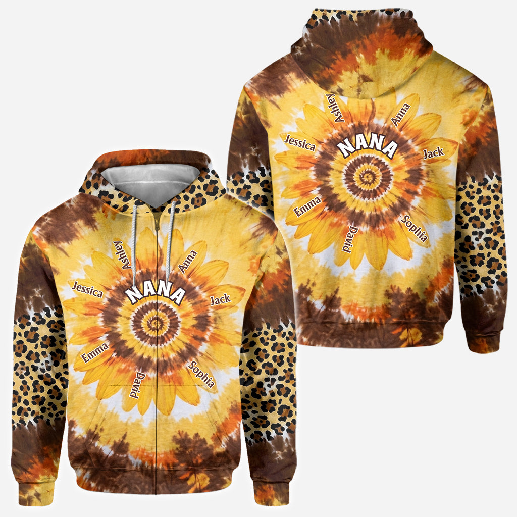 Omas kleiner Sonnenblume - Personalisierte Oma All Over Shirt
