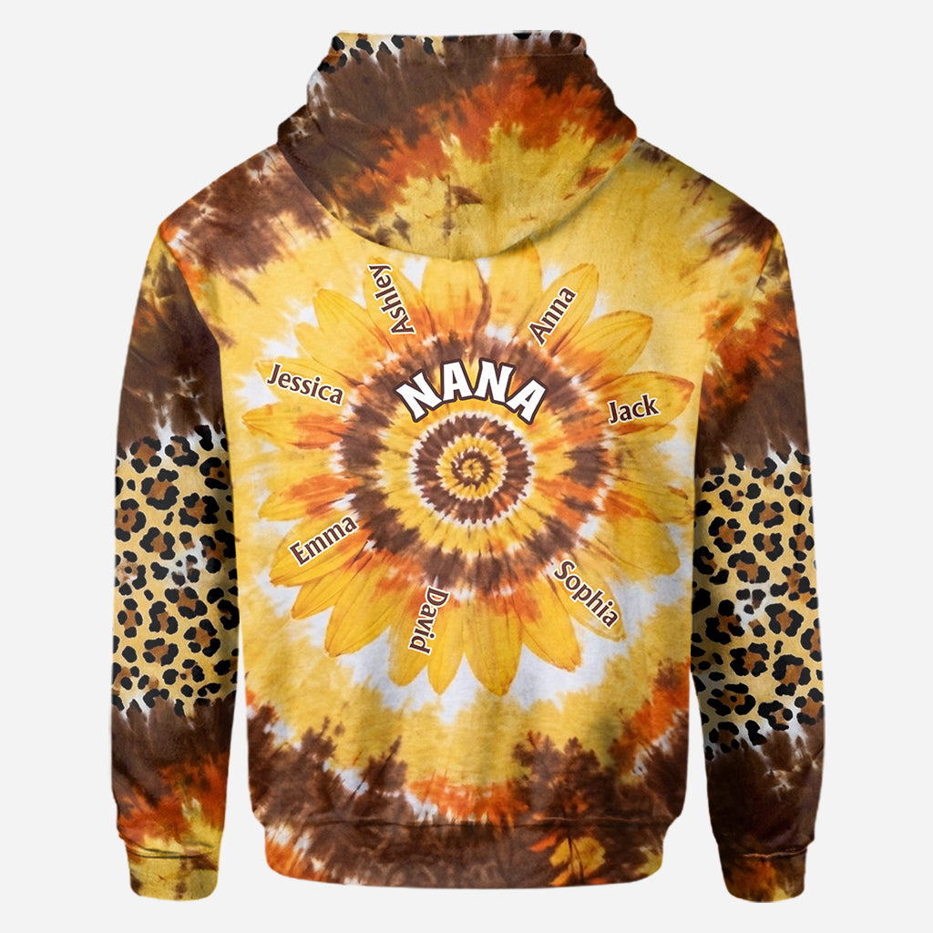 Omas kleiner Sonnenblume - Personalisierte Oma All Over Shirt