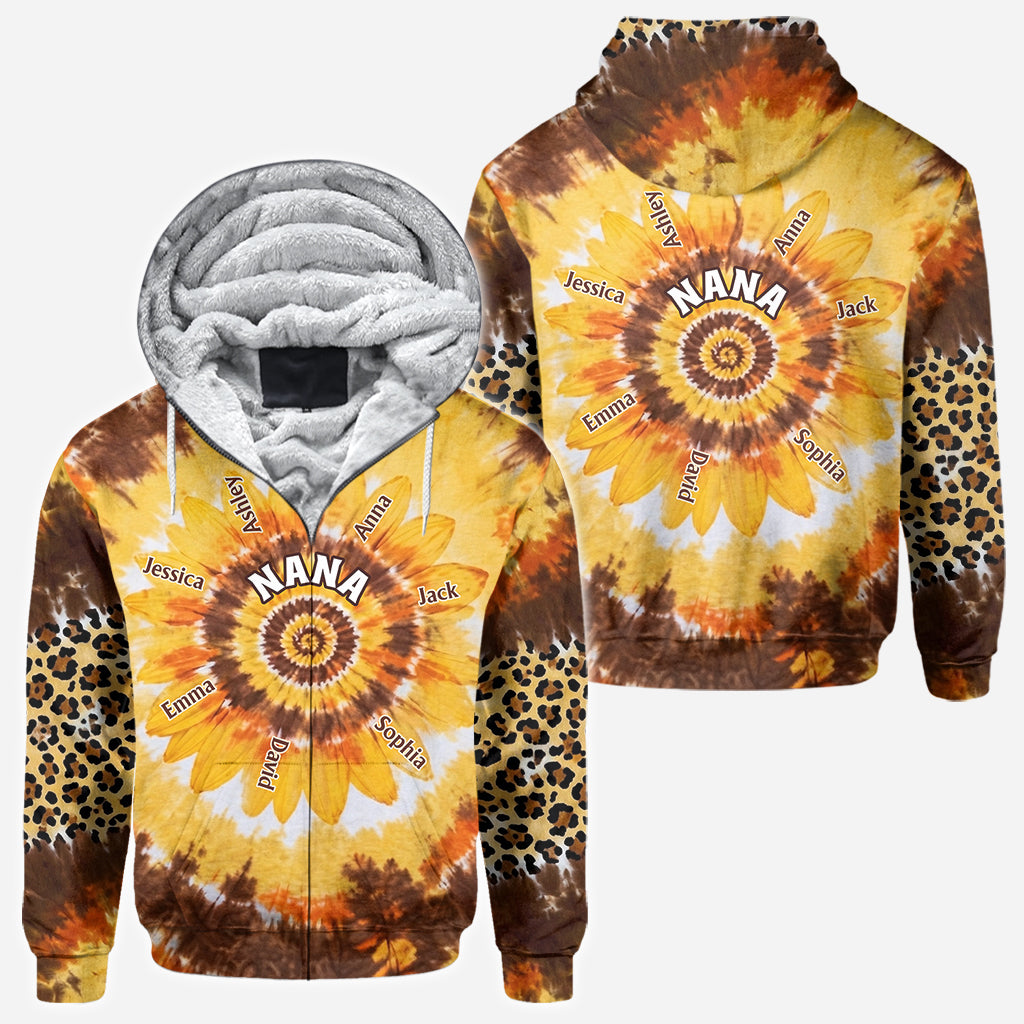 Omas kleiner Sonnenblume - Personalisierte Oma All Over Shirt