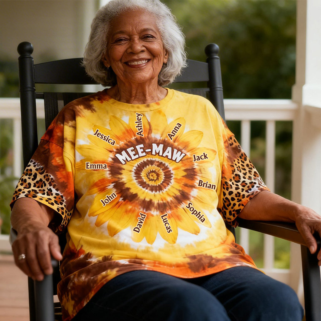 Omas kleiner Sonnenblume - Personalisierte Oma All Over Shirt