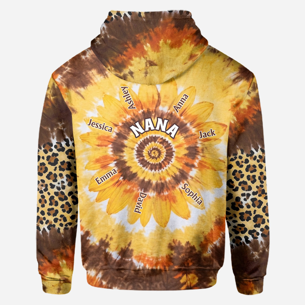 Omas kleiner Sonnenblume - Personalisierte Oma All Over Shirt