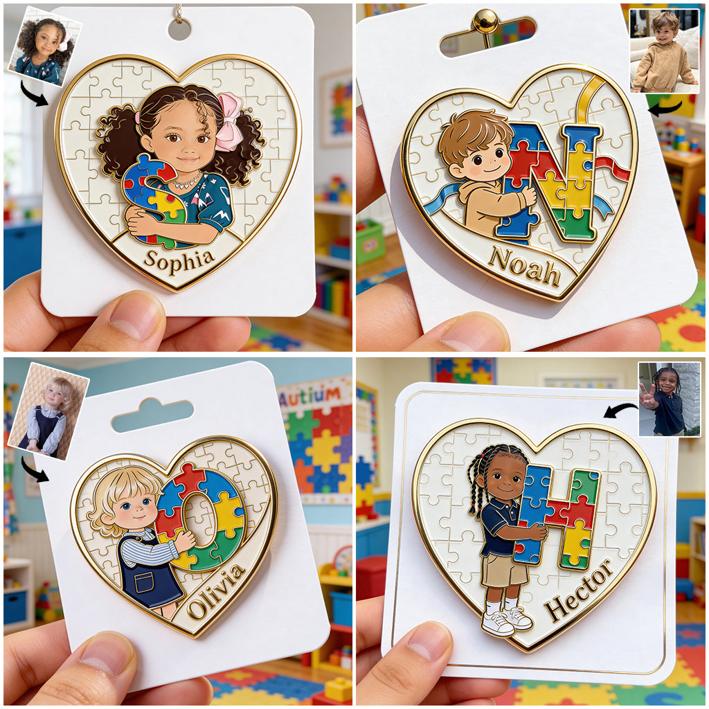 Autism Letter - Personalized Autism Awareness Pin