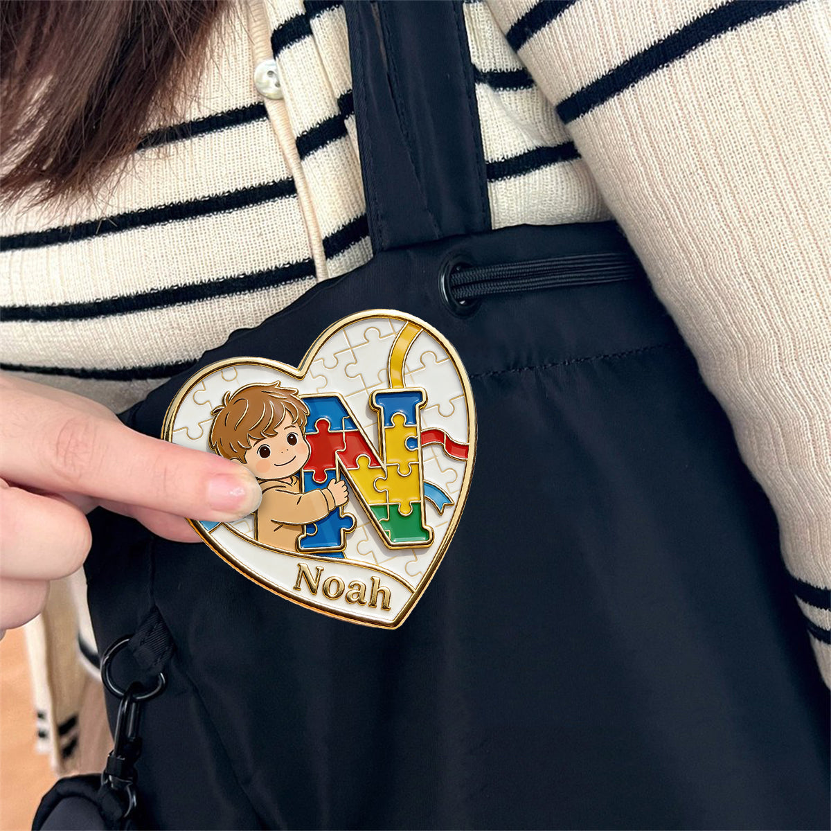 Autism Letter - Personalized Autism Awareness Pin