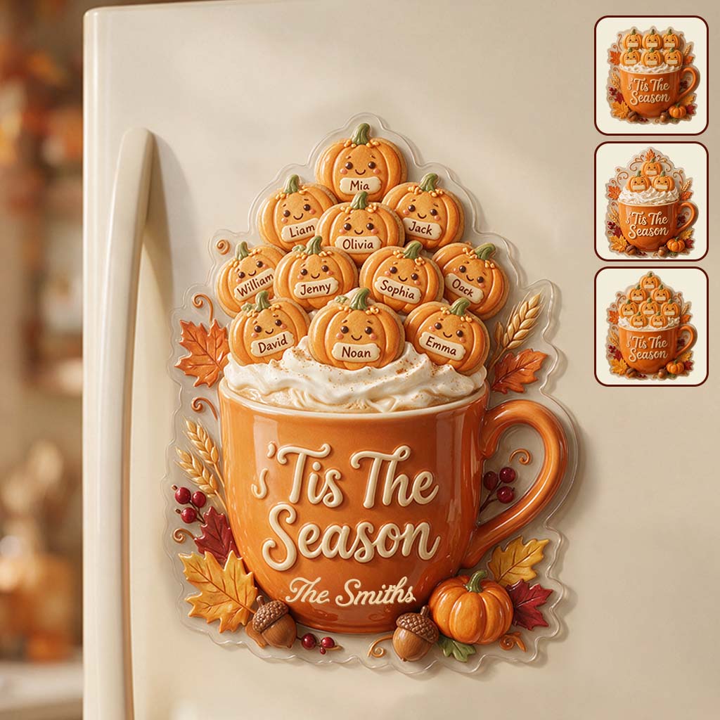 Tis The Season - Personalized Family Magnet