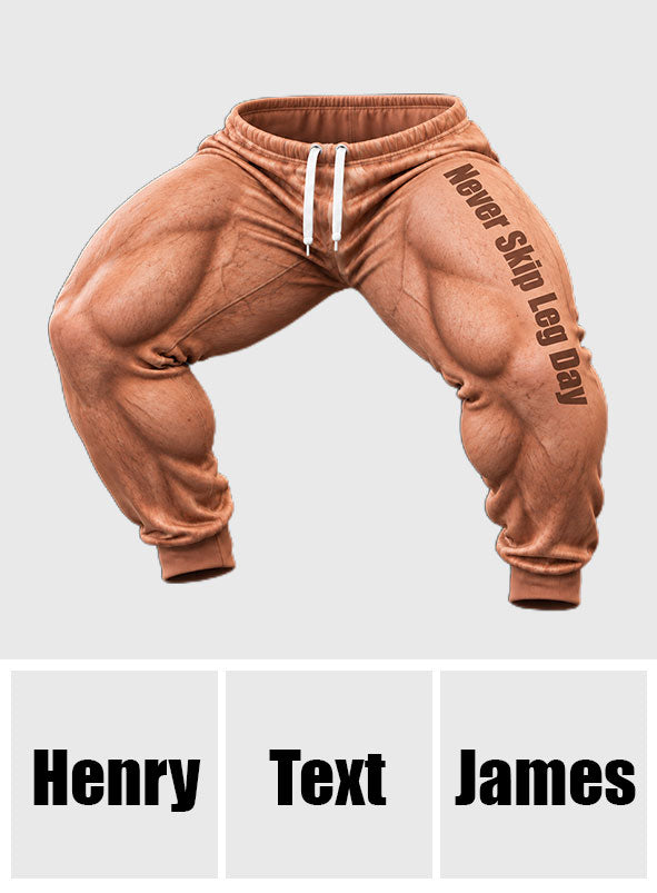 Nie den Beintag auslassen - Personalisierte Fitness Unisex Jogginghose