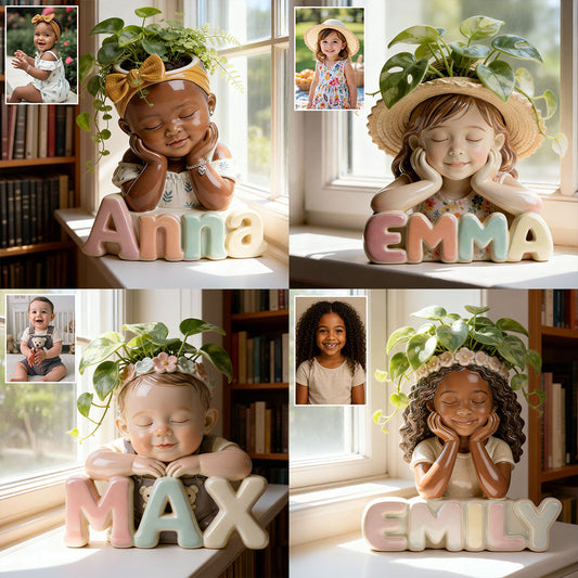 Blossom Dream Planter - Personalized Kid Acrylic Pot & Stake