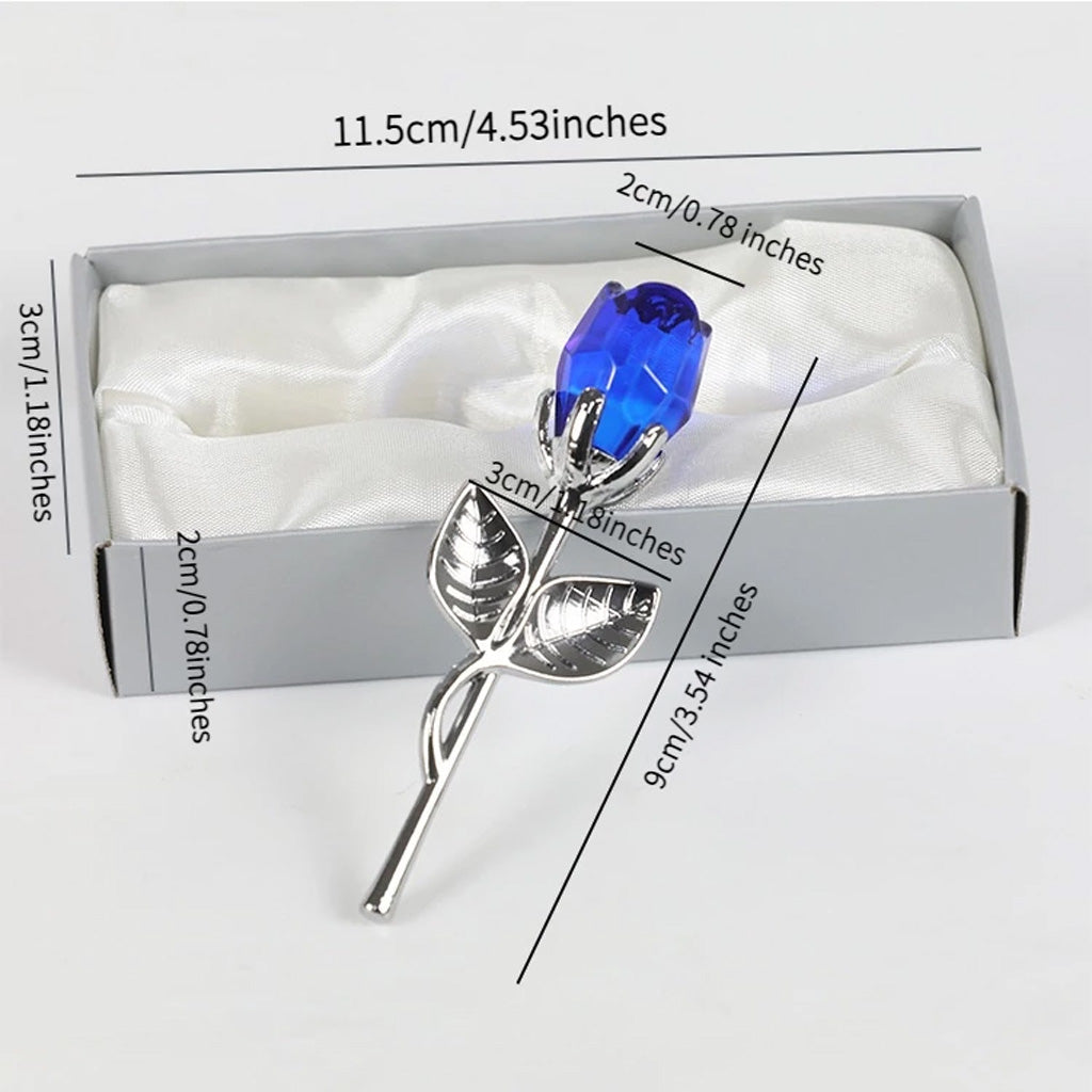 Ewige Liebe Metall Kristall Rose