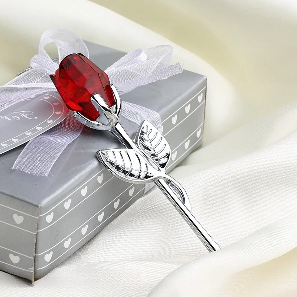 Ewige Liebe Metall Kristall Rose