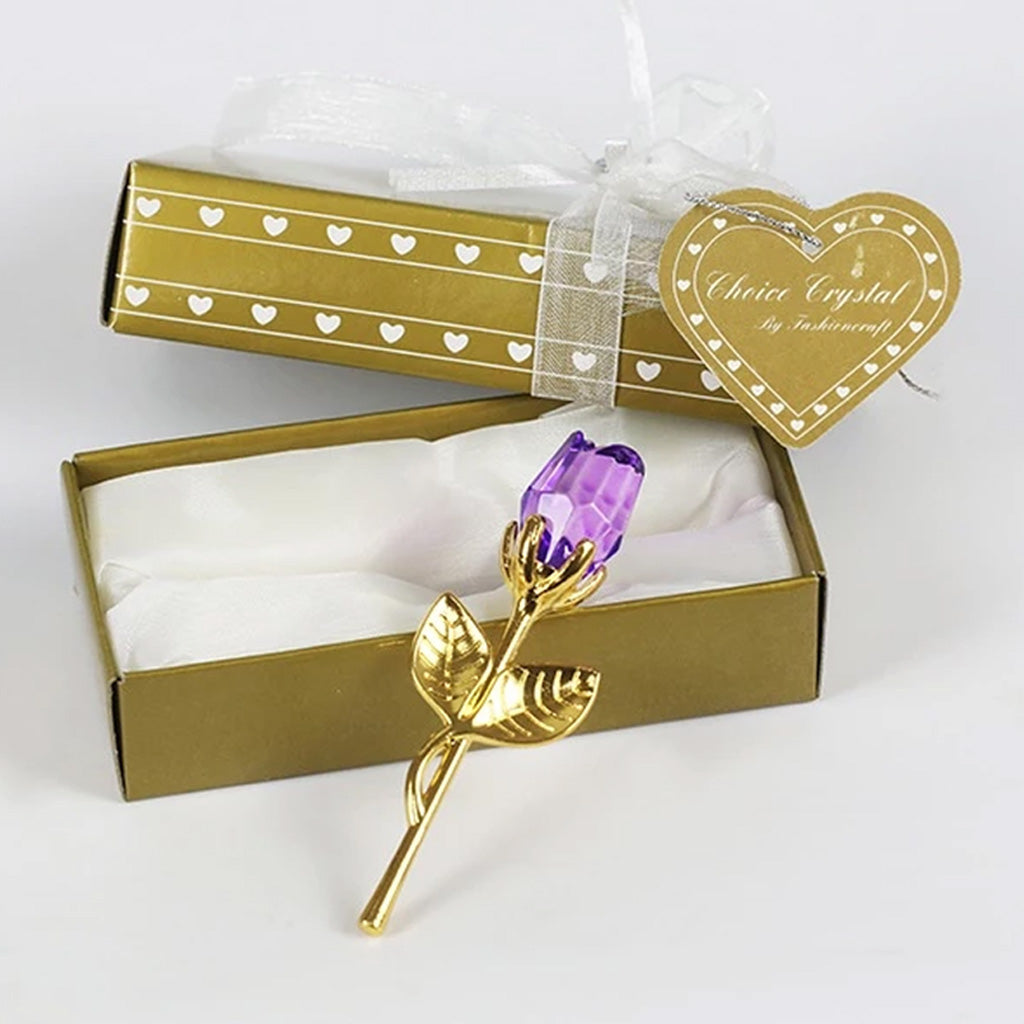 Ewige Liebe Metall Kristall Rose